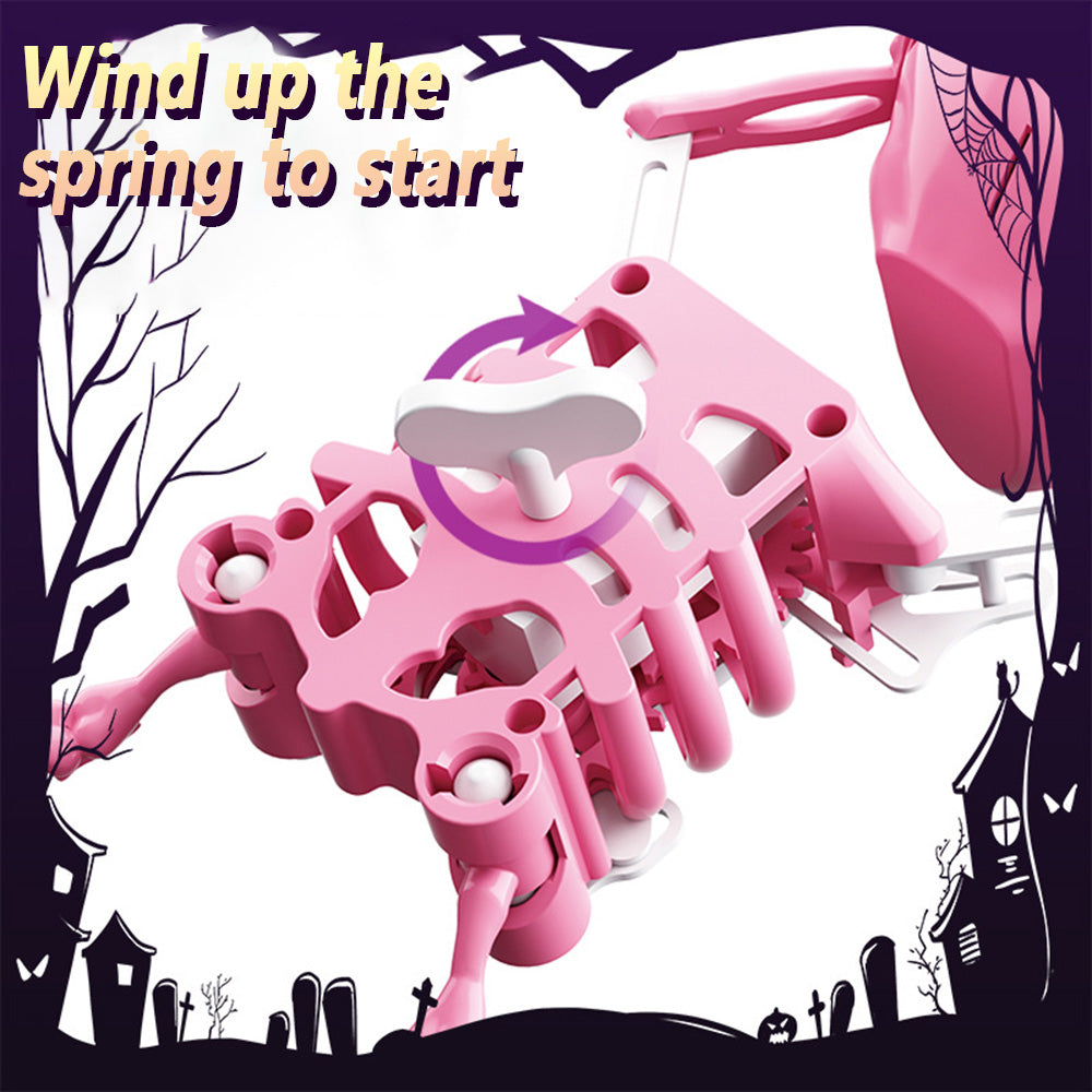 3D Printed Dancing Skeleton Skull Robot Figures Toys Mini Skull Spooky Dancing