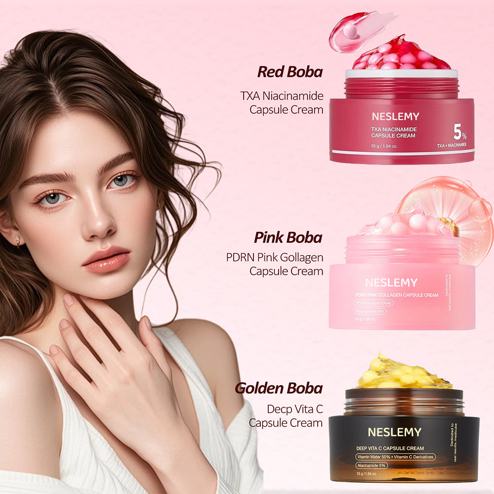 Final 3 Hours: 50%OFFđ„Mix & Match Boba Cream Set | Tiktok Viral Capsule Creams for Uneven Skin Tone, Glow Hydration, Korean Skincare, K-beauty
