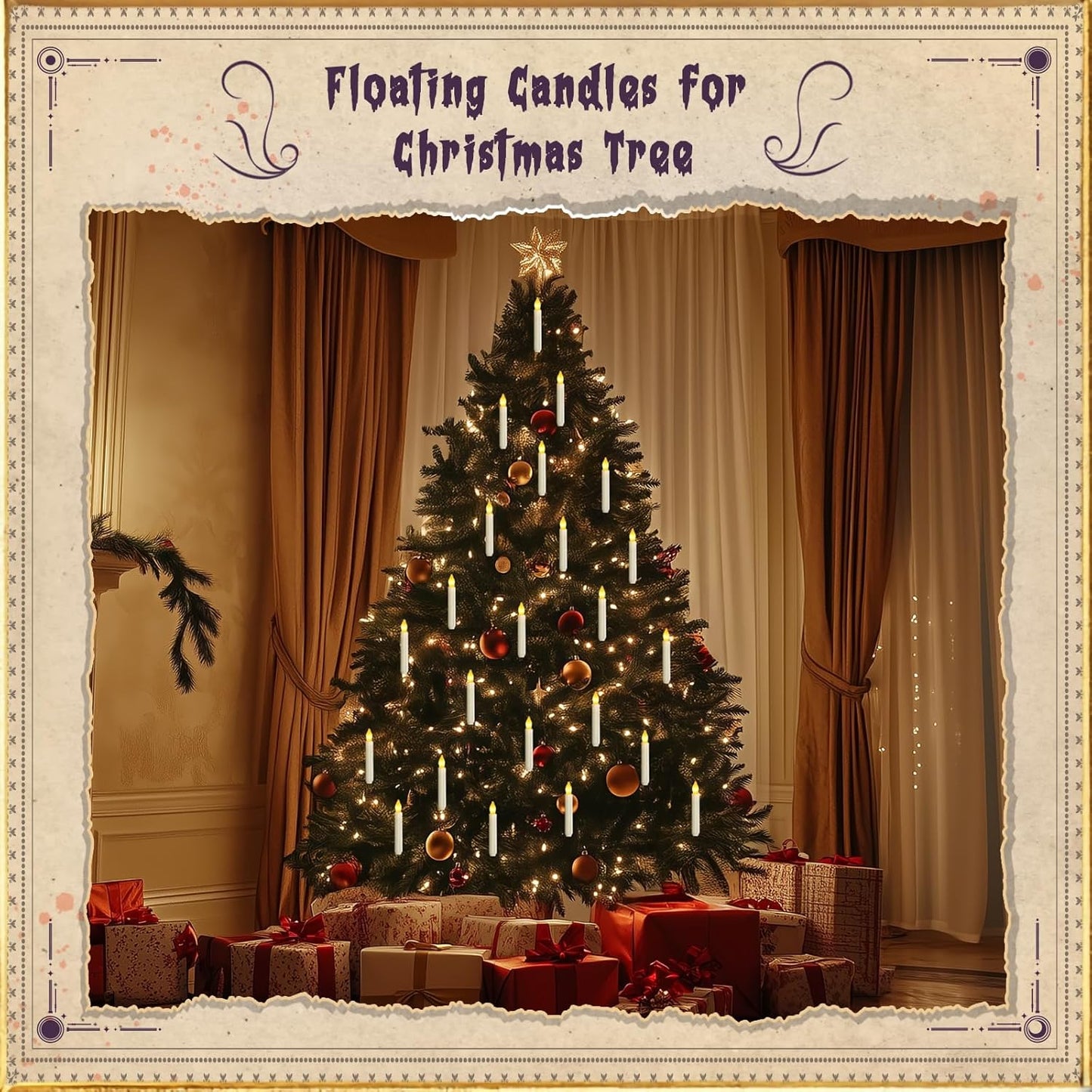 👻👻 Enchant Your Halloween 🎃🎃 Flameless Candles with Magic Wand Remote for Christmas Halloween Decorations