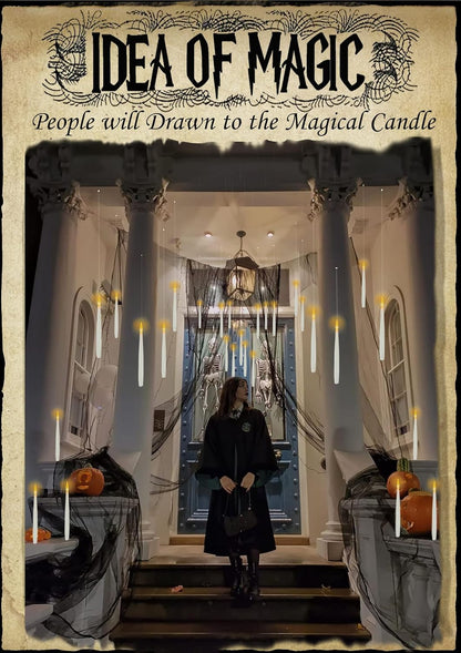👻👻 Enchant Your Halloween 🎃🎃 Flameless Candles with Magic Wand Remote for Christmas Halloween Decorations