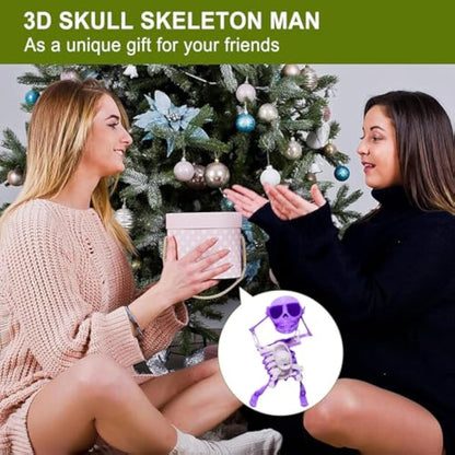 3D Printed Dancing Skeleton Skull Robot Figures Toys Mini Skull Spooky Dancing